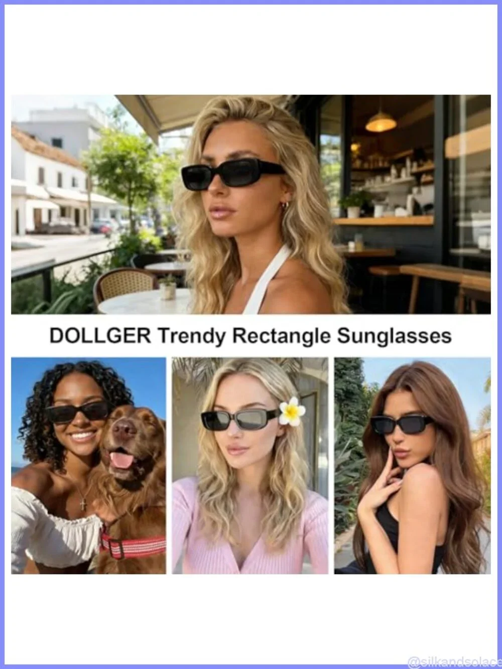 Polarized UV400 Rectangular Sunglasses Trendy Retro 90s Y2K